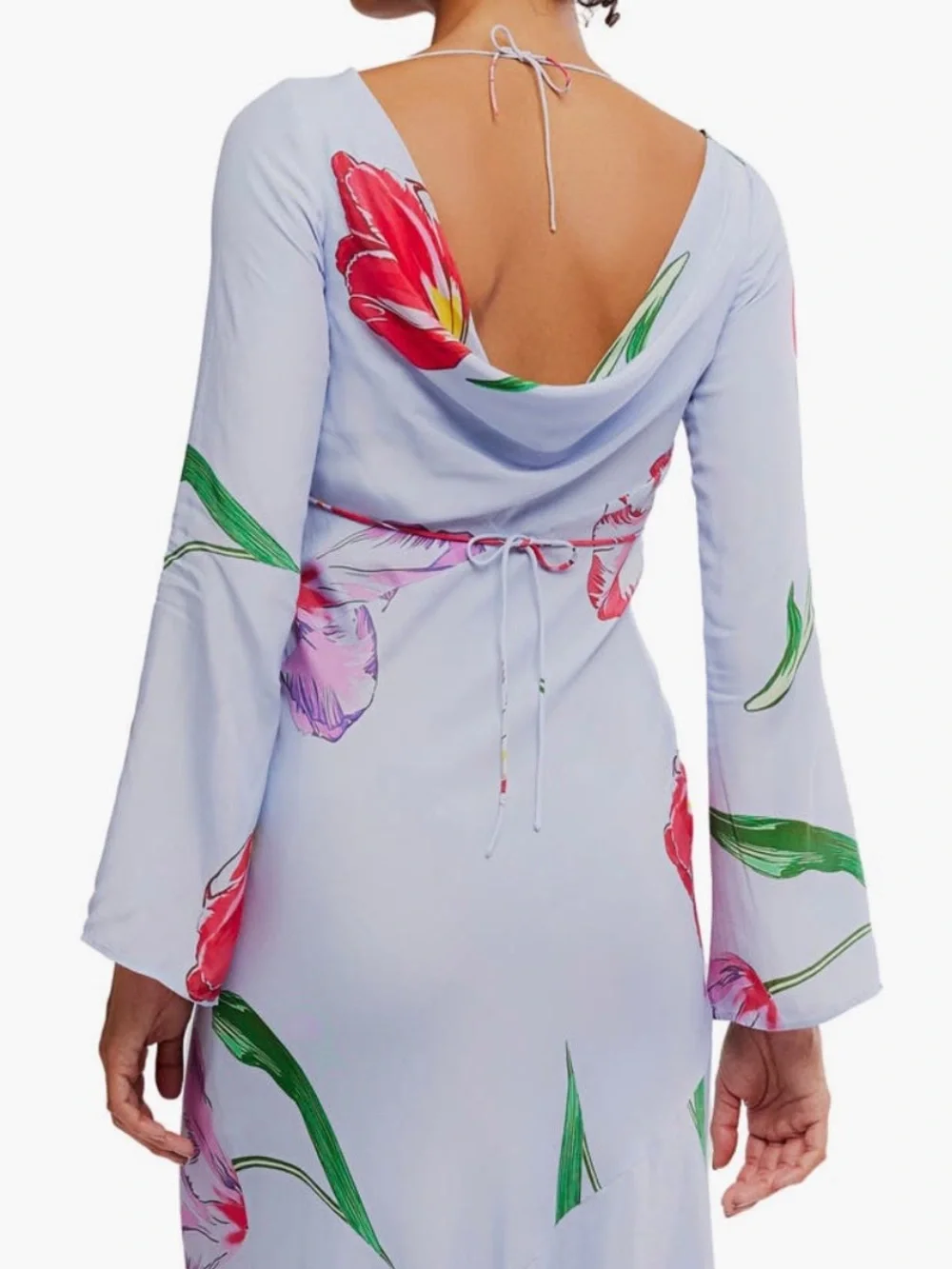 NWT Free people LadIe Tulip Print Long Sleeve Maxi Dress $198